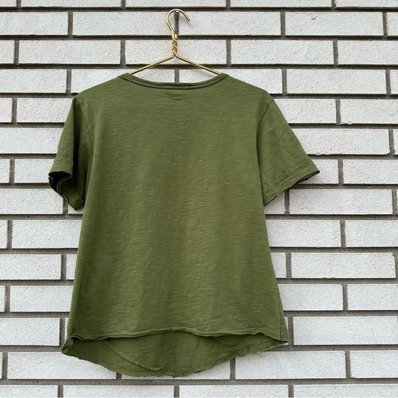Sundance Safran Embroidered Short Sleeve Top Cedar Green - Picture 7 of 8